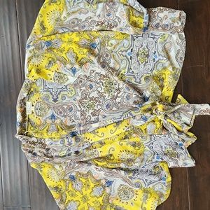 Before You yellow floral open front top 2